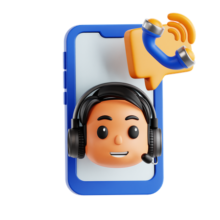 Centro de llamadas  3D Icon
