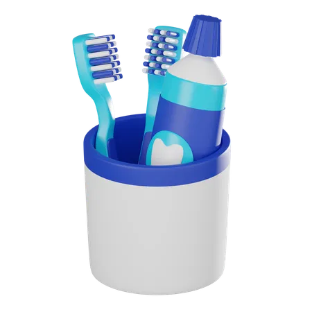 Cepillo de dientes  3D Icon