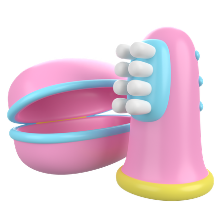 Cepillo de dientes para bebe  3D Icon