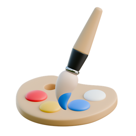 Cepillo de pintura  3D Icon