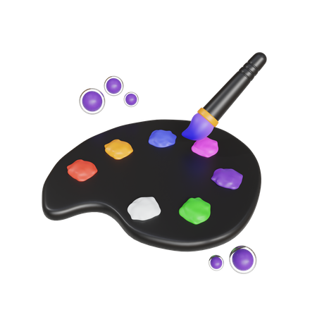 Cepillo de pintura  3D Icon