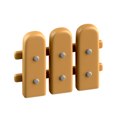 Cerca de fazenda  3D Icon