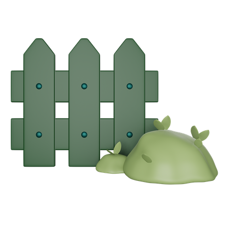 Cerca de la granja  3D Icon
