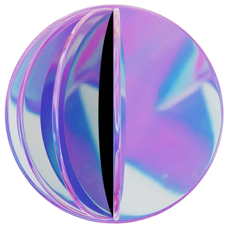 Globe abstrait cercle  3D Icon