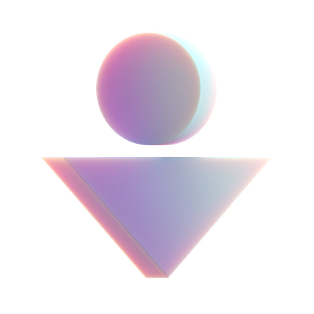 Cercle avec triangle  3D Icon