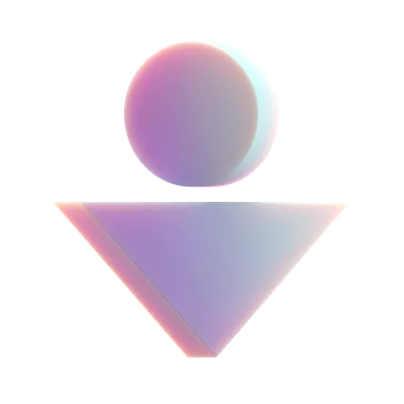 Cercle avec triangle  3D Icon