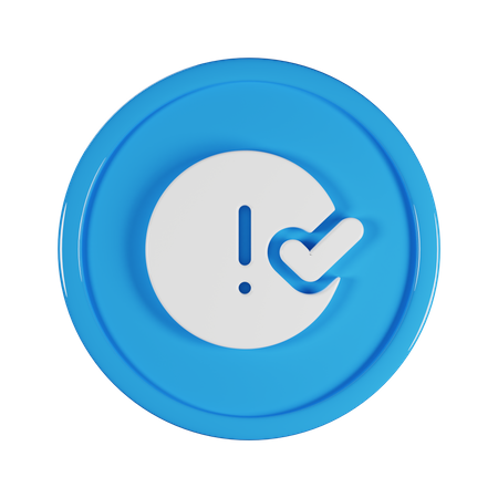 Cercle d'exclamation  3D Icon