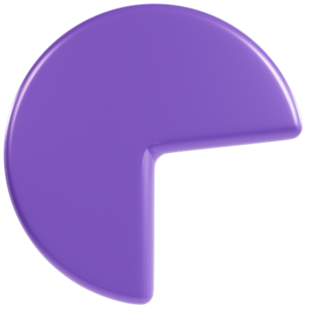 Cercle géométrique violet audacieux  3D Icon