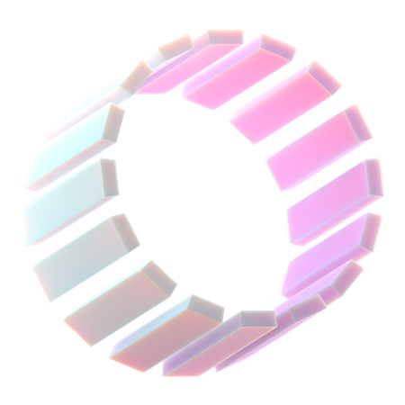 Cercle pointillé  3D Icon