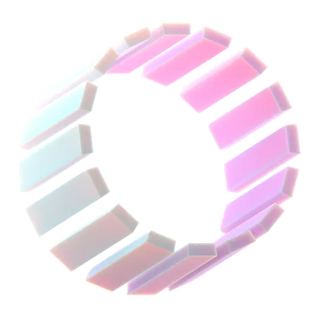 Cercle pointillé  3D Icon