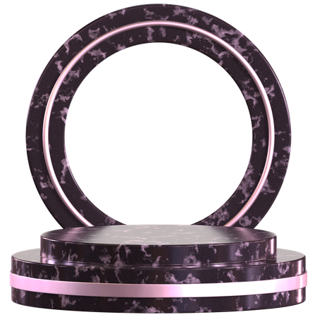 Podium de la porte circulaire  3D Icon