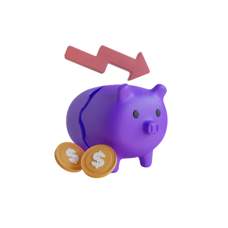 Cerdito dañado  3D Icon