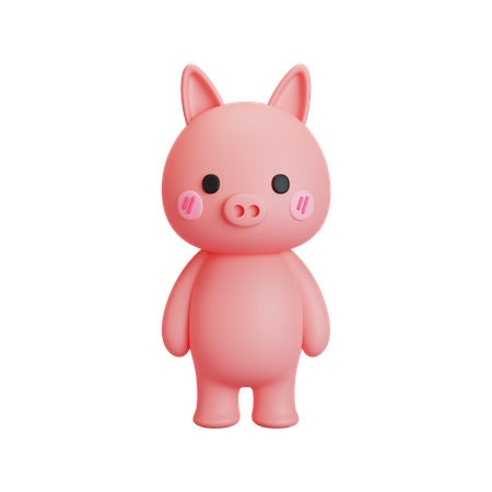 Cerdo  3D Icon