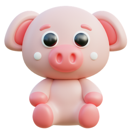 Cerdo  3D Icon