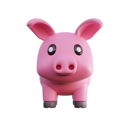 Cerdo  3D Icon