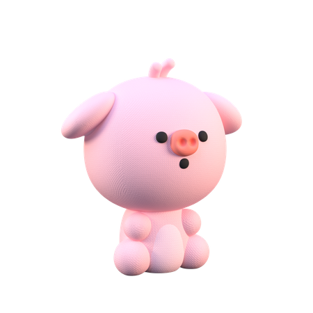 Cerdo  3D Icon