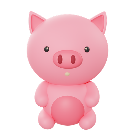 Cerdo  3D Icon