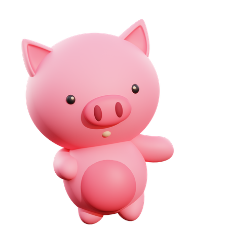 Cerdo  3D Icon