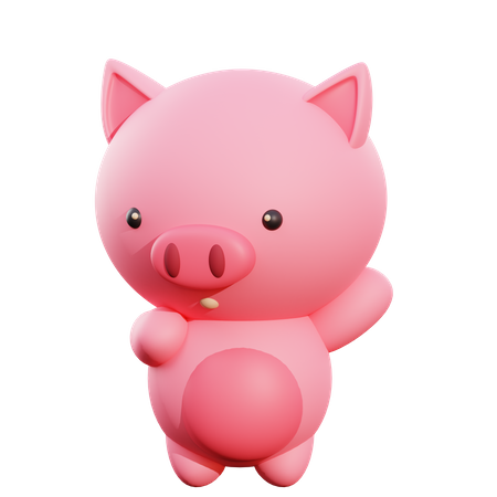 Cerdo  3D Icon