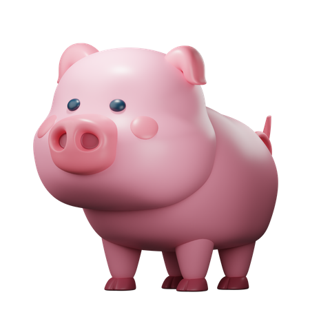 Cerdo  3D Icon