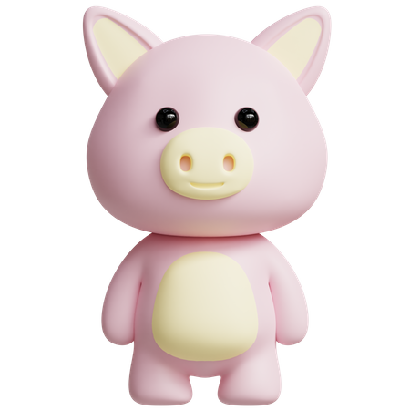 Cerdo  3D Icon