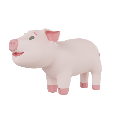 Cerdo  3D Icon