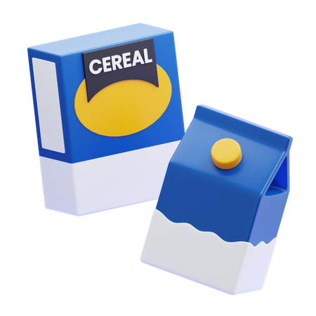 CEREAL AND MILK  3D Icon