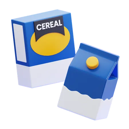 CEREAL AND MILK  3D Icon