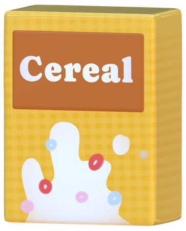 Cereal Box  3D Icon