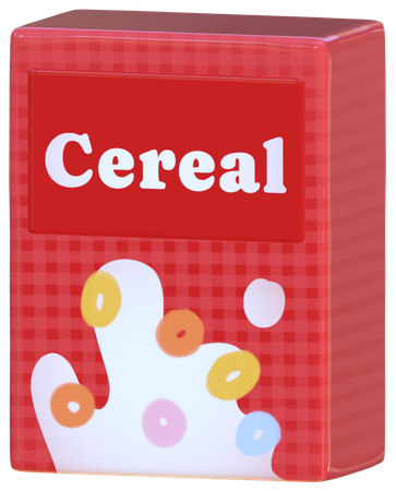 Cereal Box  3D Icon
