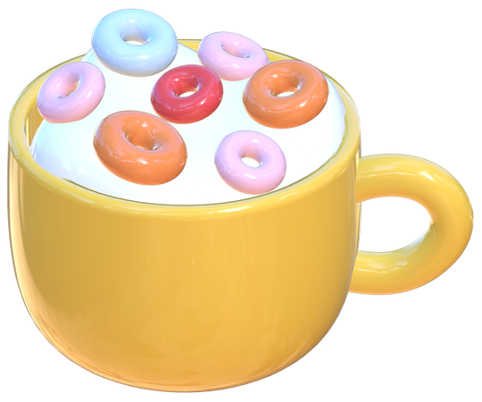 Cereal Cup  3D Icon