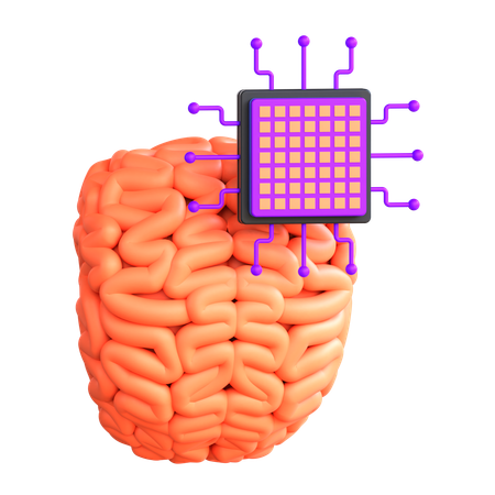 Cérebro artificial  3D Icon