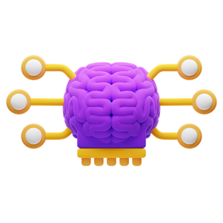 Cérebro artificial  3D Icon