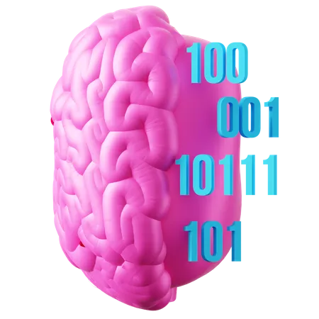 Cérebro binário  3D Icon