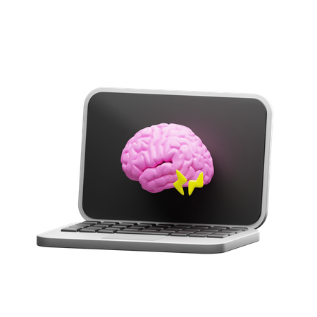 Cérebro de Inteligência Artificial  3D Icon