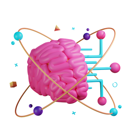 Cérebro de Inteligência Artificial  3D Icon