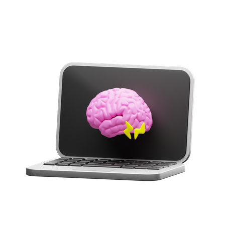 Cérebro de Inteligência Artificial  3D Illustration