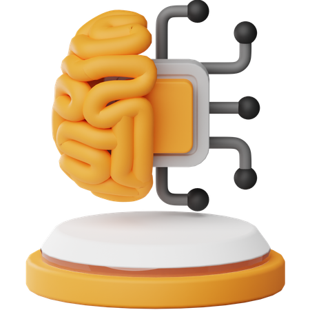 Cérebro digital  3D Icon