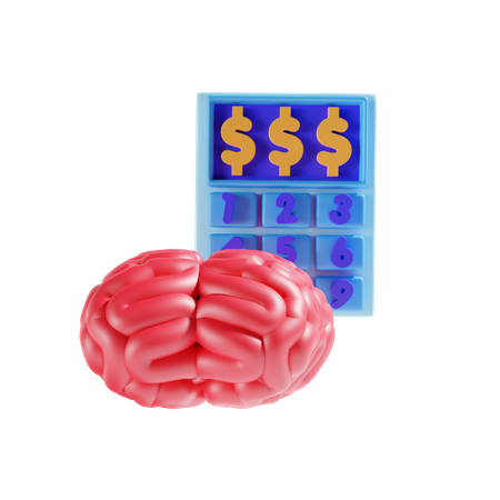 Cerebro financiero  3D Icon