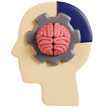 Cerebro humanoide ai  3D Icon