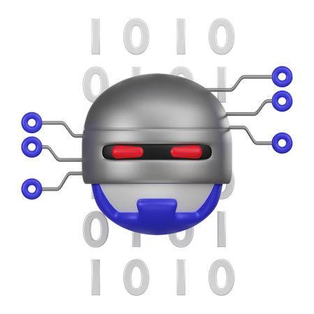 Cerebro robótico  3D Icon