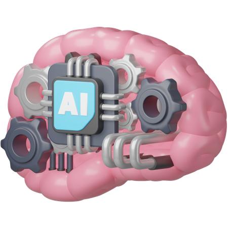 Cerebro robótico  3D Icon