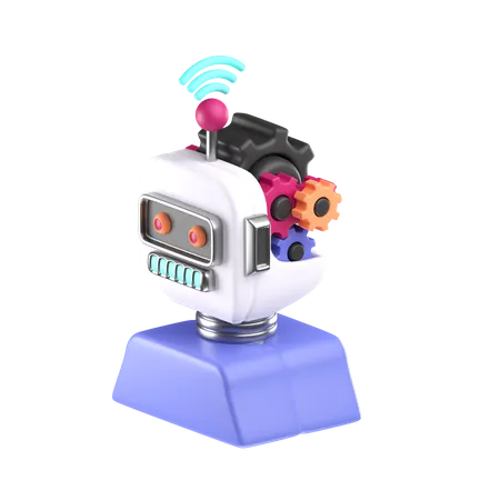 Cerebro robótico  3D Icon