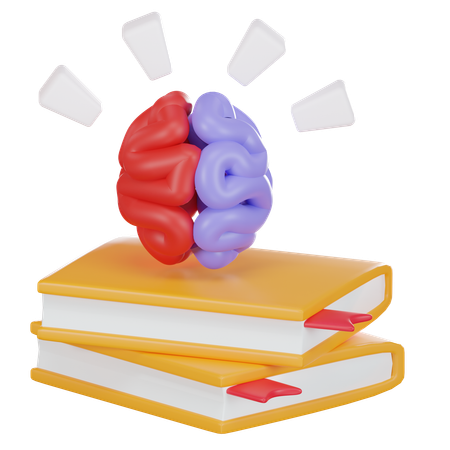 Cerebro y libro  3D Icon