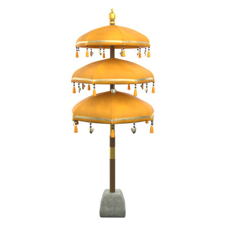 Ceremonial Triple Parasol  3D Icon