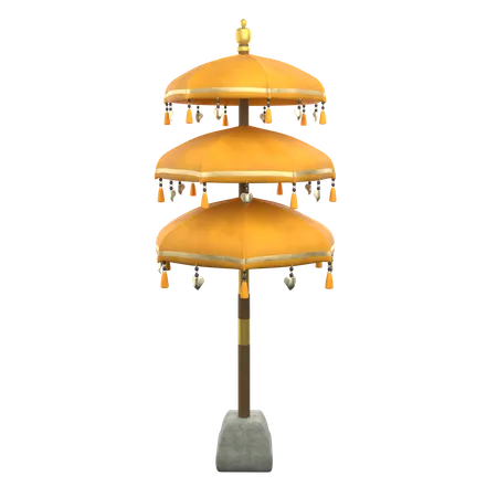 Ceremonial Triple Parasol  3D Icon