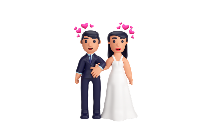Cérémonie de mariage  3D Illustration