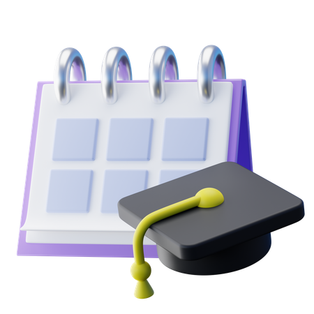 Date de la cérémonie de remise des diplômes  3D Icon