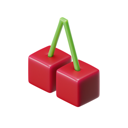 Cereza cubo  3D Icon