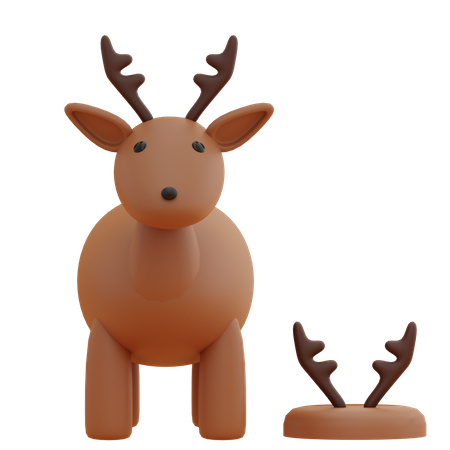 Cerf  3D Icon